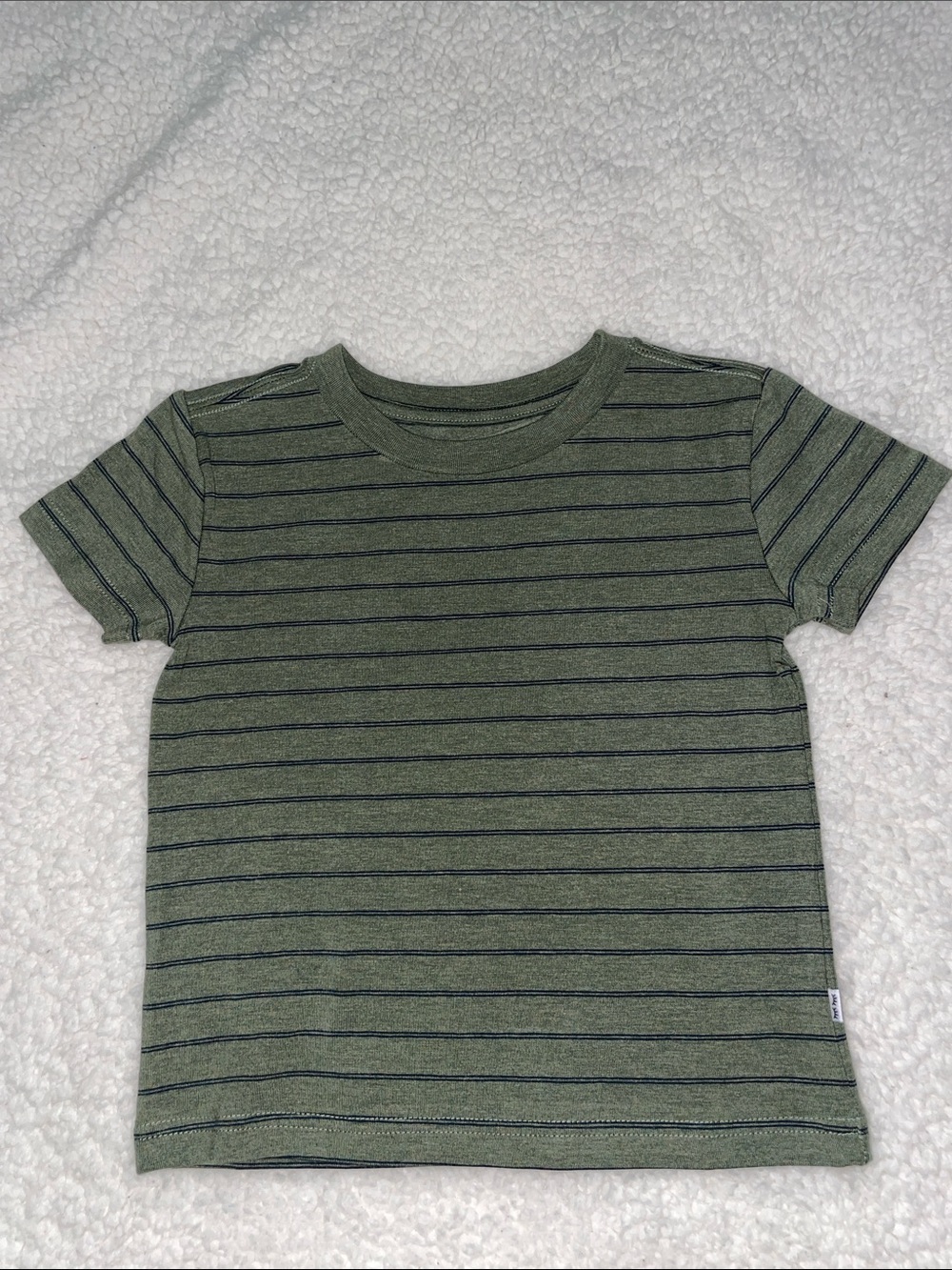 Little Sleepies Olive Stripes Relaxed Tee
